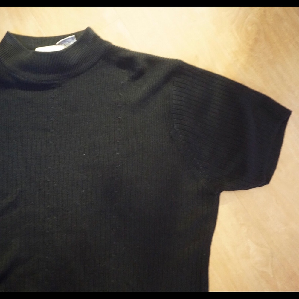 mockneck knit short sleeve
